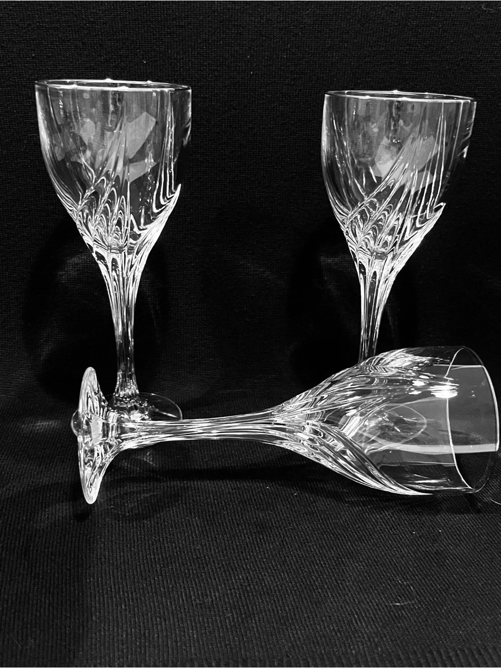 Vintage LENOX Debut Gold Crystal Wine Glasses Set of 4